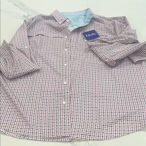 Huk Red and White Plaid Shirt